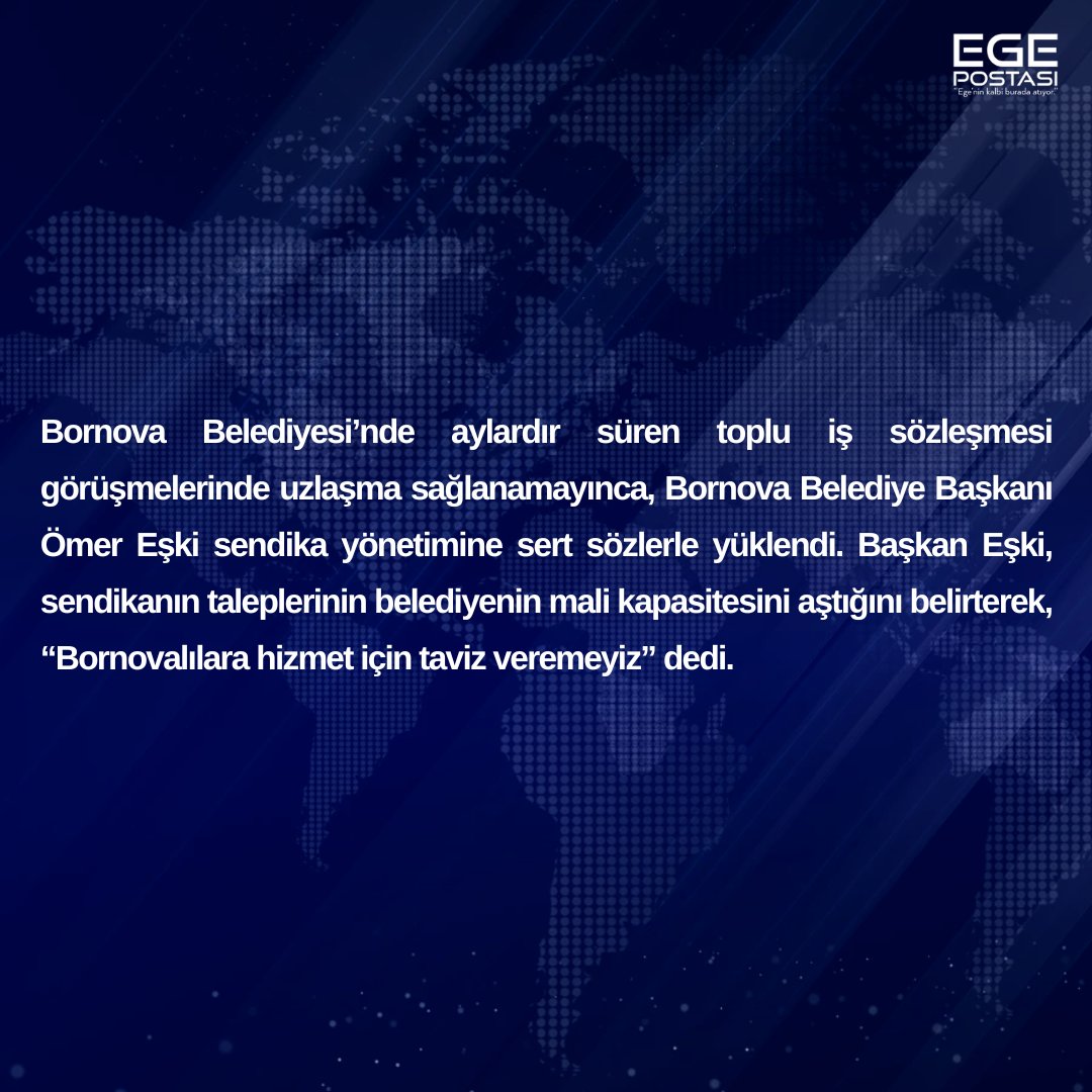 tr35comtr's tweet photo. Bornova Belediye Başkanı'ndan Sendikaya Sert Tepki: Hizmetin Aksamasına Müsaade Etmeyiz!

#bornovabelediyesi #ömereşki #grev #sondakika https://t.co/770Atwr6tz