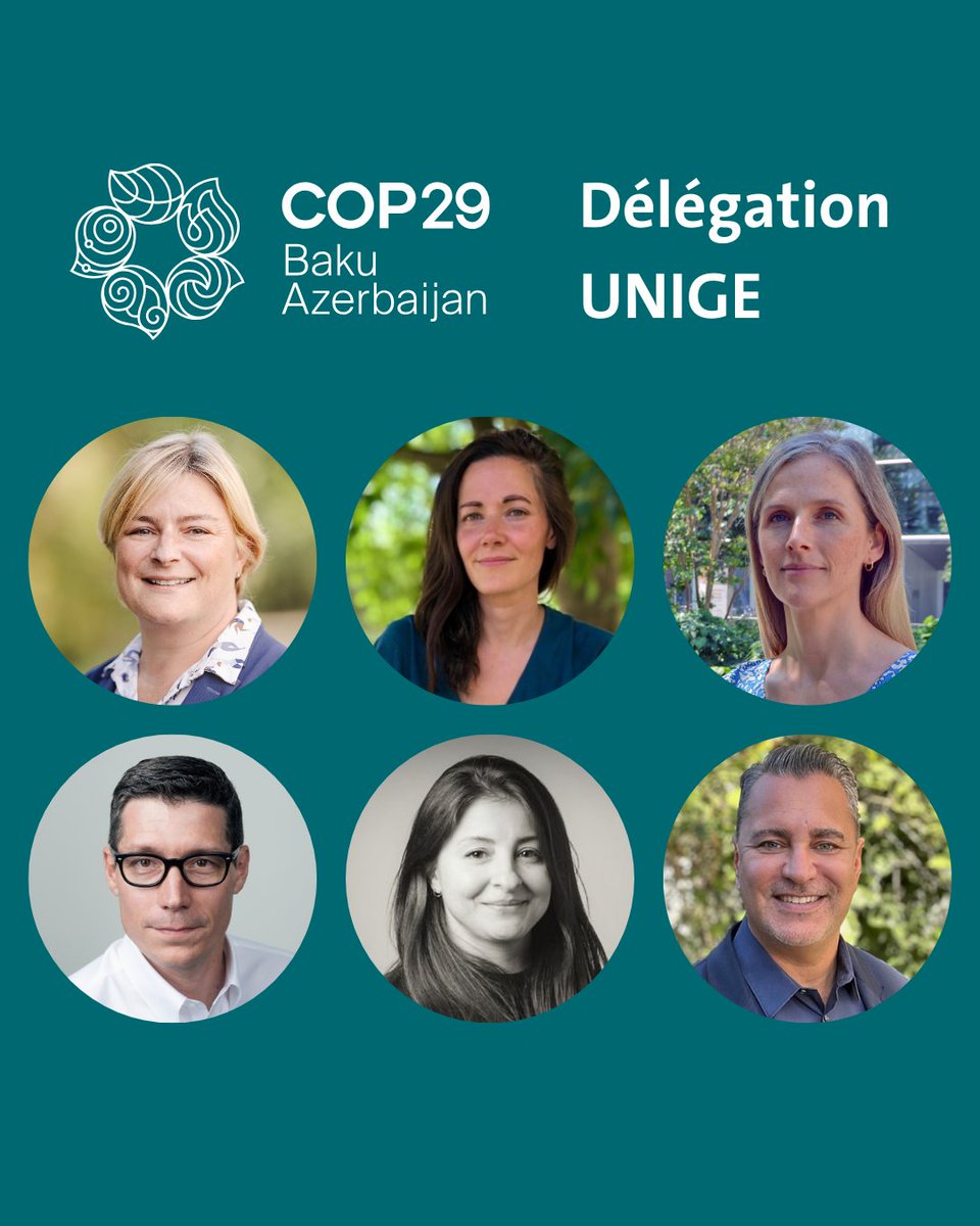 Université de Genève (@unigenews) on Twitter photo La <a href="/COP29_AZ/">COP29 Azerbaijan</a> se tiendra du 11 au 22 novembre 2024. Ce sera une occasion cruciale d’accélérer les mesures visant à lutter contre la crise climatique.
L'a #COP29 réunira des dirigeant-es de gouvernements, d’entreprises et de la société civile et plusieurs membres de l’UNIGE. La <a href="/COP29_AZ/">COP29 Azerbaijan</a> se tiendra du 11 au 22 novembre 2024. Ce sera une occasion cruciale d’accélérer les mesures visant à lutter contre la crise climatique.
L'a #COP29 réunira des dirigeant-es de gouvernements, d’entreprises et de la société civile et plusieurs membres de l’UNIGE.