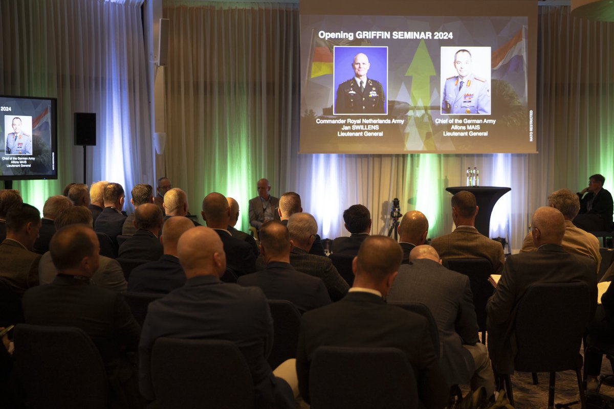 Griffin Seminar, a German-Dutch project explored the future of land forces under the theme “Being Ready in 2030.” A highlight: <a href="/Jack_Watling/">Jack Watling</a> from <a href="/RUSI_org/">RUSI</a>’s insights on “informationized” warfare &amp; the challenges armies face to stay competitive. #togetherstrong  #nato