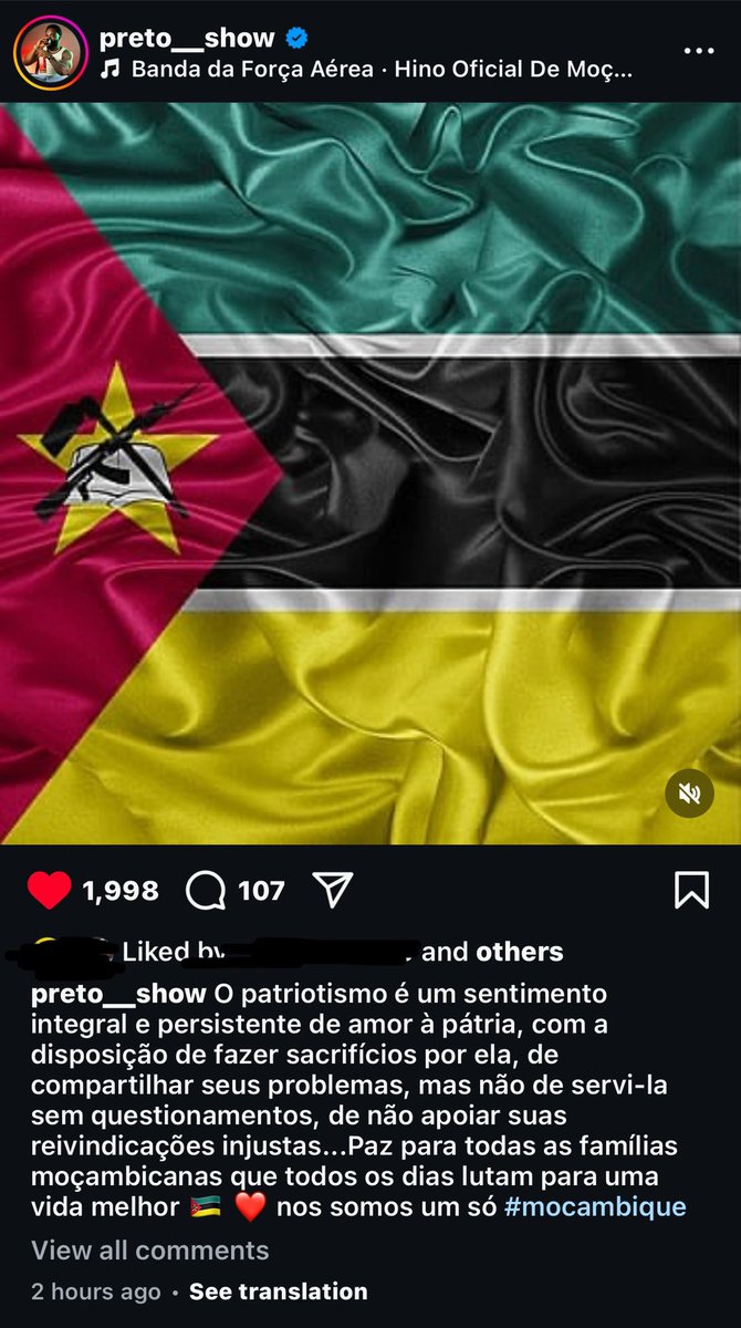 Ao Preto Show, as minhas sinceras desculpas. Próxima vez que se lançar do palco, eu vou segurar. 🇲🇿🇦🇴

Mensagem do dia :