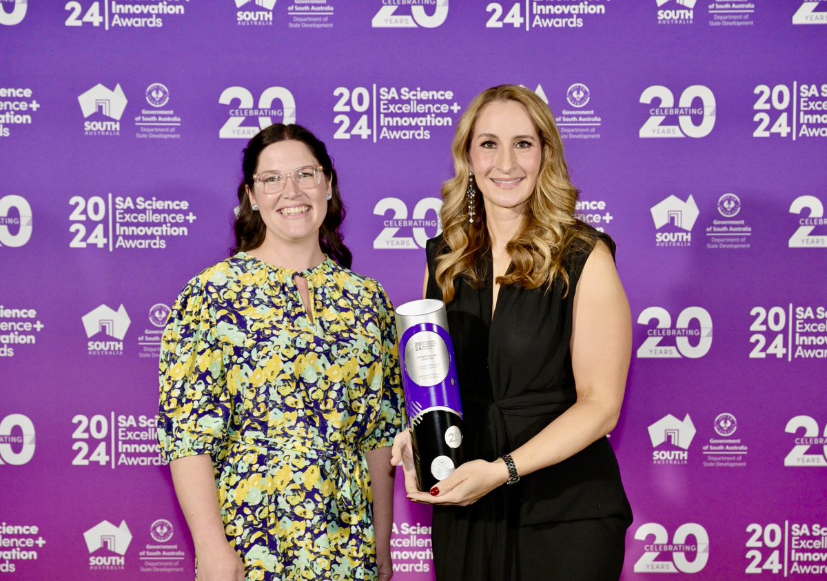 Chief Scientist for South Australia (@sachiefsci) on Twitter photo Congratulations to <a href="/Flinders/">Flinders University</a> Associate Professor <a href="/VoulaGaganis/">Voula Gaganis</a>! Winner of the STEMM Educator of the Year (Uni/RTO) Award at the 2024 #SAScienceAwards 🎉👏
Thank you to category sponsors <a href="/CommBank/">CommBank</a> x <a href="/Telstra/">Telstra</a>. Congratulations to <a href="/Flinders/">Flinders University</a> Associate Professor <a href="/VoulaGaganis/">Voula Gaganis</a>! Winner of the STEMM Educator of the Year (Uni/RTO) Award at the 2024 #SAScienceAwards 🎉👏
Thank you to category sponsors <a href="/CommBank/">CommBank</a> x <a href="/Telstra/">Telstra</a>.