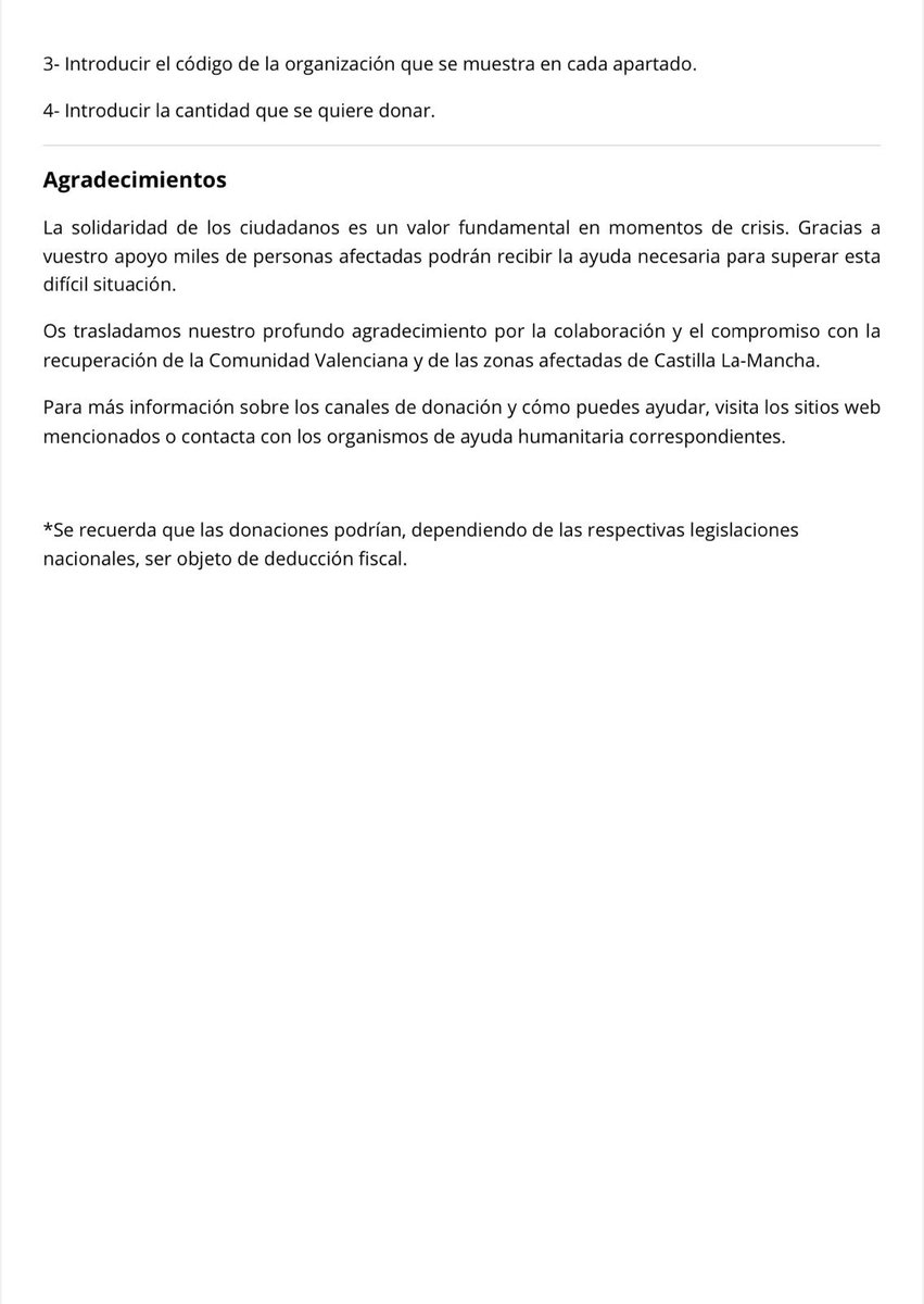 EmbEspBelgica's tweet photo. CANALES DE AYUDA DANA https://t.co/TsNUpBVpw8