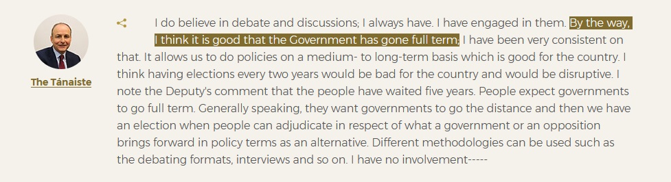 nwl88444048's tweet image. And here's Micheal Martin with more misinfo and disinfo, claiming this Govt has gone "full term". No it hasn't. We've been diddled out of 7% (four months) of the 60 months which cost us €50m in #GE2020.