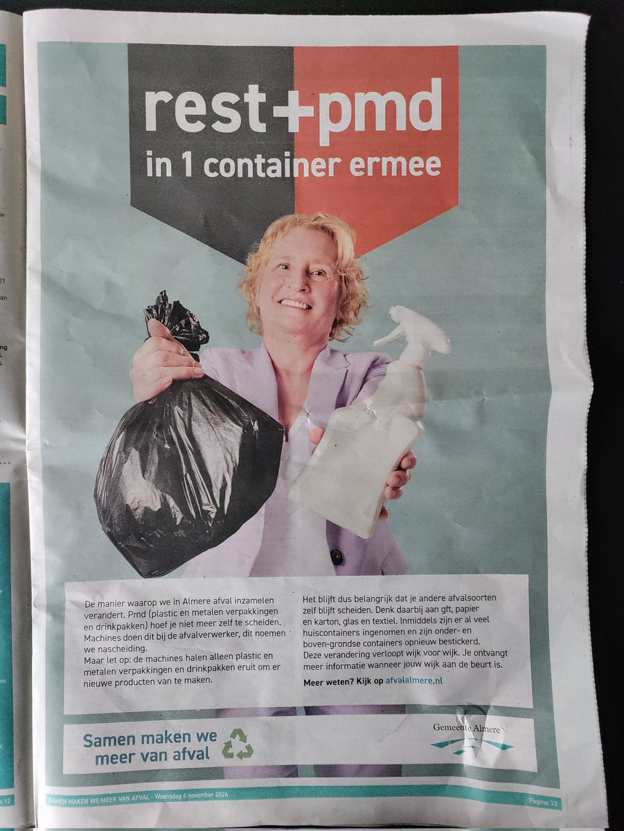 FotoSabine's tweet photo. Zo apart maar leuk om mijzelf door heel Almere te zien "hangen" . Zelfs in de krant een hele pagina.
Herkend worden door mensen die je niet of nauwelijks kent 😊
@almere @AlmereDEZEWEEK https://t.co/JyP7oplGEa
