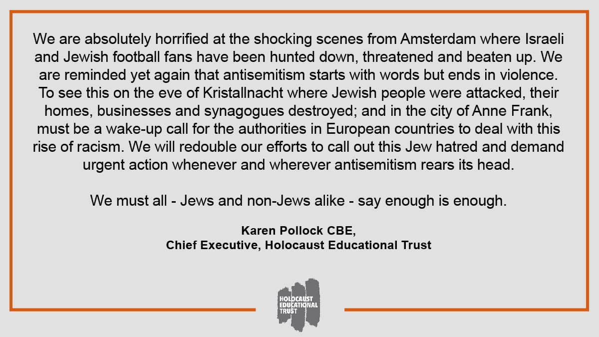 HolocaustUK's tweet image. A comment from the Holocaust Educational Trust: