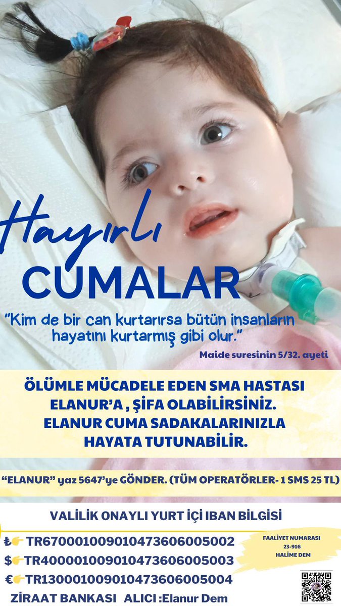 Hayırlı Cumalar. 🤲🏻🌼✨
Elanur için cuma sadaklarımıza talebiz. Lütfen Elanur’u görmezden duymazdan gelmeyin. Siz varsanız Elanur yaşayacak. 🌼✨🤲🏻

#ösym / #AZvFB / #alikocistifa / #ÇılgınDersane5 / #GSvTOT / #NarininDavasıHepimizin / Candan Erçetin / #galatasaraytottenham /