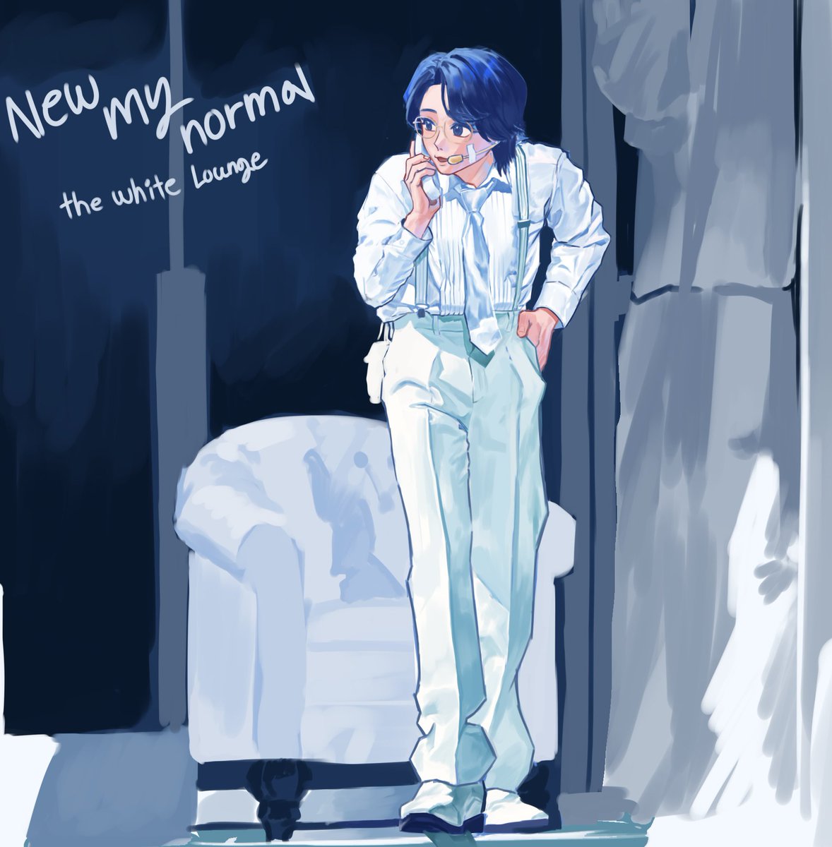 #大森元貴 
#TheWhiteLounge 
📞🤍