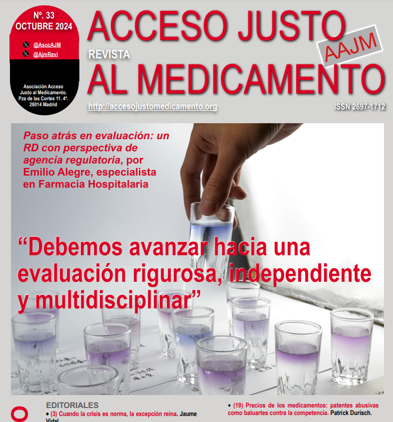 Publicado 📚 acortar.link/nOiKAX  nº 3️⃣3️⃣ (nov 2024) <a href="/AJMRevista/">revistaAJM</a> con editoriales 📃 de ✏ Jaume Vidal <a href="/HAIMedicines/">Health Action International</a> y ✏ Emilio Alegre <a href="/EmilioAlegre1/">Emilio Alegre (farm)</a> y artículos 📄de ✏ Juan Gérvas <a href="/JuanGrvas/">Juan Gérvas</a>, ✏ Mercedes Pérez-Fernández y ✏ Felipe de la Fuente <a href="/AsocAJM/">Asociación Acceso Justo al Medicamento</a> <a href="/LamataF/">Fernando Lamata</a> <a href="/g_zalona/">RamonGZaloña</a>