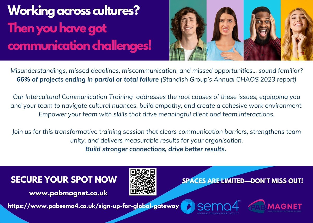 Intercultural Communication and Relationship Building Training

Confident communication with clients builds trust, boosts engagement, and fosters long-term loyalty. 
Sign up here buff.ly/3ChnZqp 

#FreeTraining #Skegness #Louth #Intercultural #Communication #Exporting