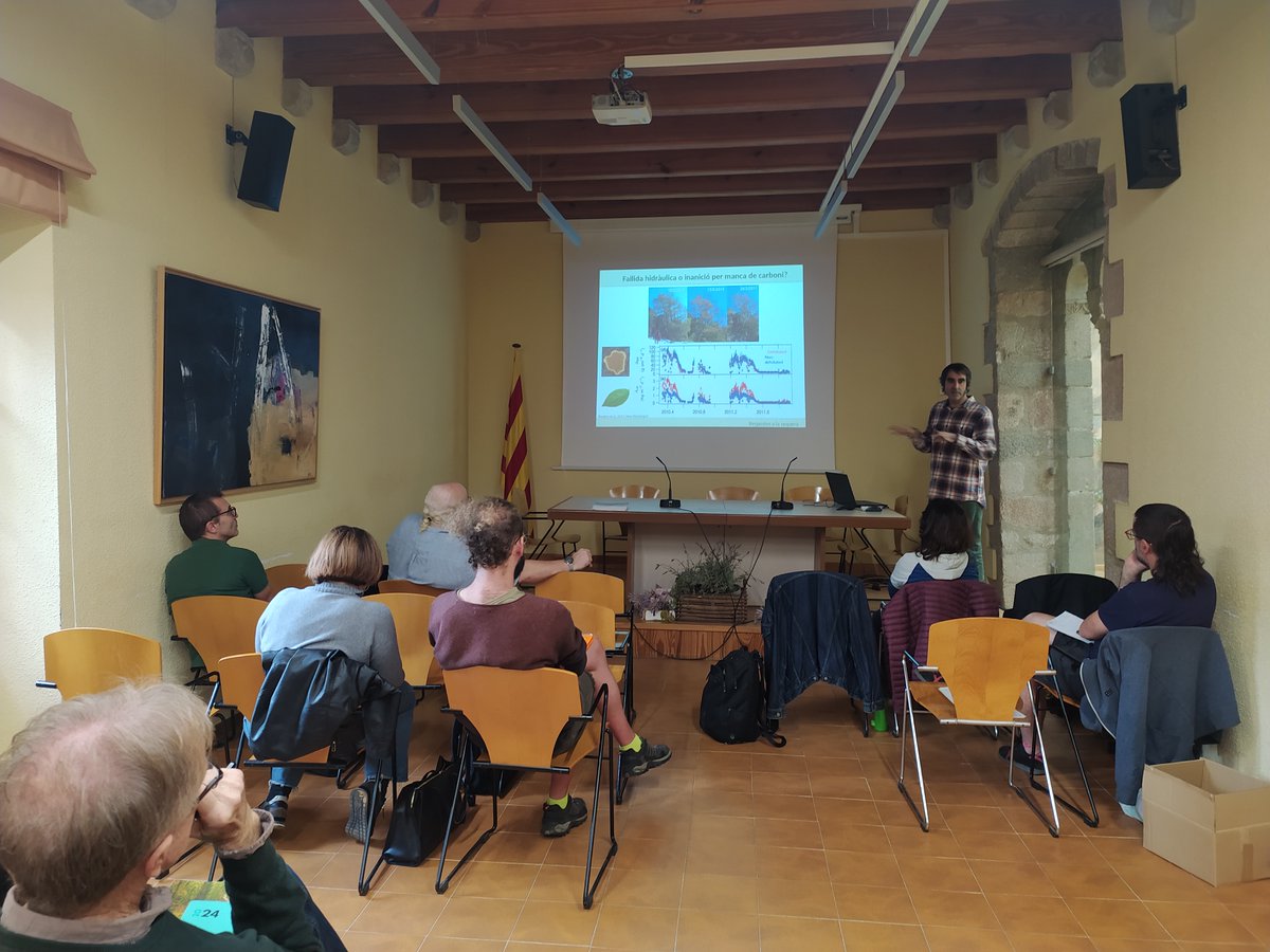 APMontnegreCor's tweet photo. Dimecres vam dur a terme la jornada "La sequera i els seus efectes en el Montnegre i el Corredor" en el marc de la X Setmana del bosc de Sant Celoni. Gràcies als ponents per a les interessants presentacions i al públic assistent. #setmanabosc @ruralcat https://t.co/n0cTiTLsaH