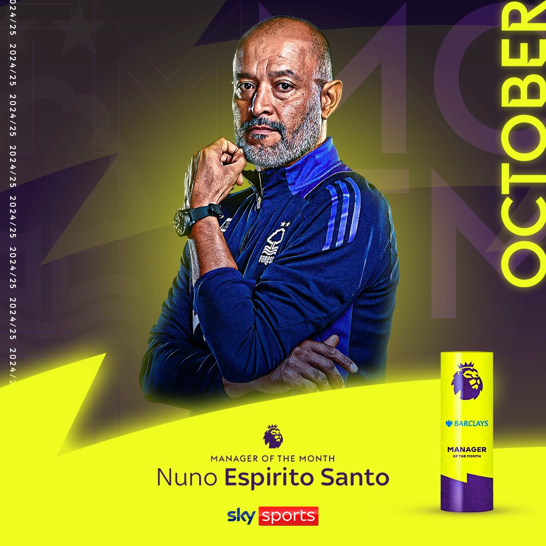 Nuno Espirito Santo has been named the Barclays Manager of the Month for October 🏆👔