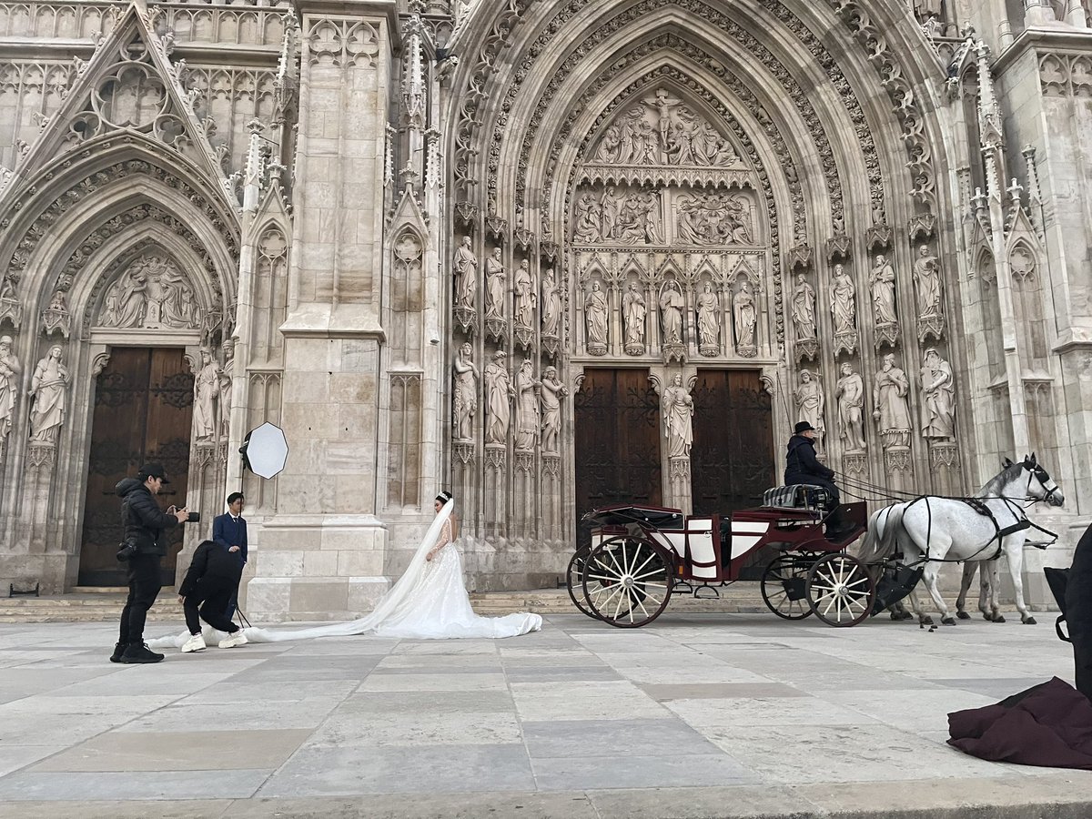 👰🏻Not only in the #Arctic, but in #Vienna too, people are seeking the perfect spot for wedding pics, using props like a Fiaker to curate an“authentic”shot.Can’t help but wonder how much social media shapes imaginaries of places and how much services adapt to fit those imaginaries
