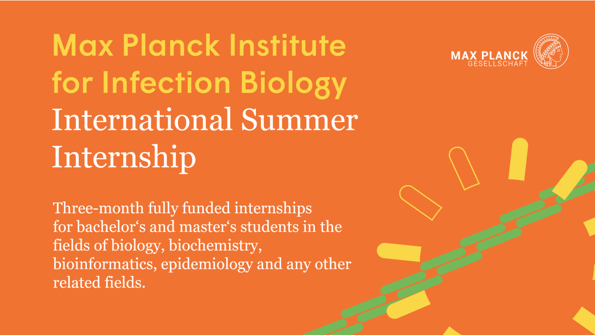 📣 Open call for life science #interns! Our International Summer #Internship 2025 is now open for applications. Three-months fully funded internships at the <a href="/mpiib_berlin/">Max Planck Institute for Infection Biology</a>.
👉 Information on the internship projects and how to apply: mpiib-berlin.mpg.de/mpiib-isi