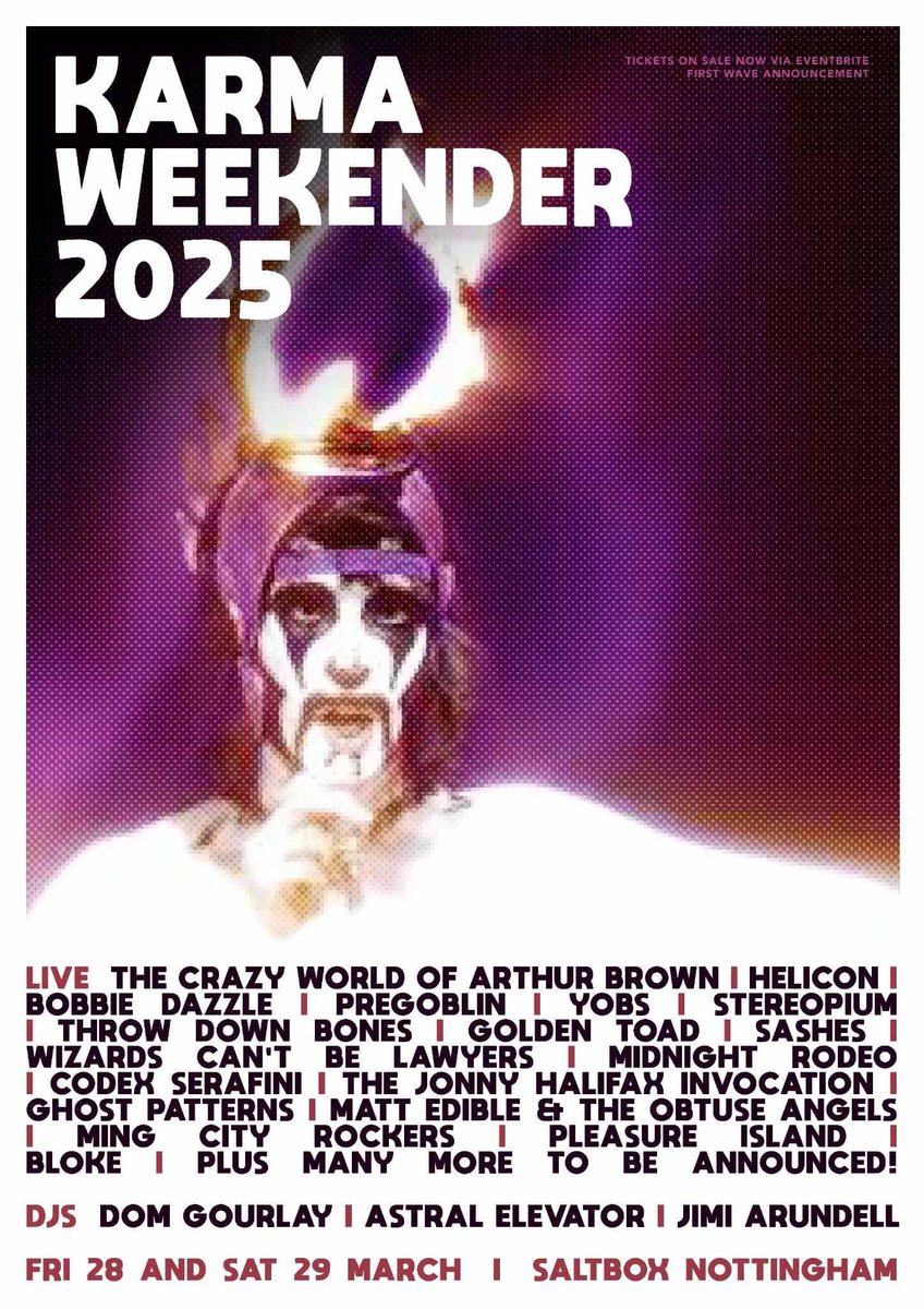 It goes without saying I’m absolutely buzzing to be a part of this incredible line up! 

I never thought I’d ever see my name on the same poster as The Crazy World of Arthur Brown. 

See you at Tuplinfest 2025!