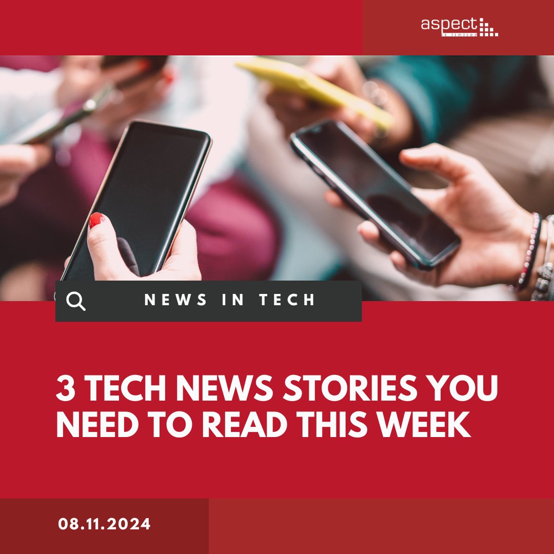 AspectIT's tweet photo. 🤗 News in Tech 🤗

View the thread below for tech news stories you need to read this week 👇

#aspectit #newsintech #itsupport #technology #technews #uk https://t.co/ZmCCoH3xaD