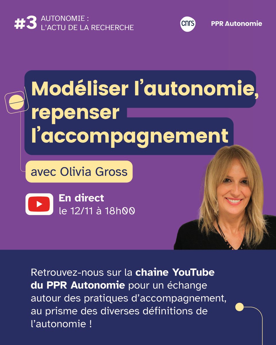 PPR_Autonomie (@ppr_autonomie) on Twitter photo L'émission autour du travail de <a href="/ChairEpuss/">Olivia Gross</a>, c'est mardi prochain ! RDV à 18h pour échanger sur les usages de la notion d'autonomie dans les différentes pratiques d'accompagnement des personnes en situation de vulnérabilité, avec un 🔎 sur le handicap.
youtube.com/live/fAw7EWIGl… ⬇️ L'émission autour du travail de <a href="/ChairEpuss/">Olivia Gross</a>, c'est mardi prochain ! RDV à 18h pour échanger sur les usages de la notion d'autonomie dans les différentes pratiques d'accompagnement des personnes en situation de vulnérabilité, avec un 🔎 sur le handicap.
youtube.com/live/fAw7EWIGl… ⬇️
