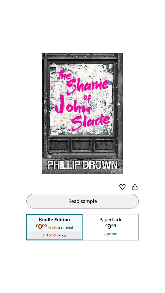 All this weekend, my “funny, filthy and fundamentally heartening” novel, The Shame of John Slade is available for #free on #KDPunlimited and #Prime on #Amazon

Get the book for nothing, reinvest the cash on a piece of cake, and you’re all set for the great weekend

<a href="/AmazonKDP/">Kindle Direct Publishing</a>