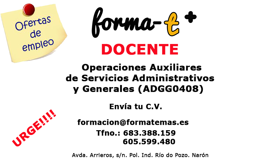 Si estás interesado/a envíanos tu C.V.
Gracias por compartir.