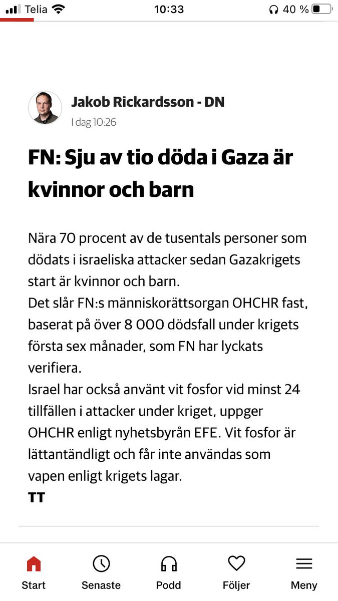 Svart på vitt. Oberoende verifierat av FN:s människorättsorgan, OHCHR. Israel  bryter mot krigets lagar  och många tusen försvarslösa kvinnor och barn har betalat med sina liv.   #gaza <a href="/Act_Svk/">Act Svenska kyrkan</a>