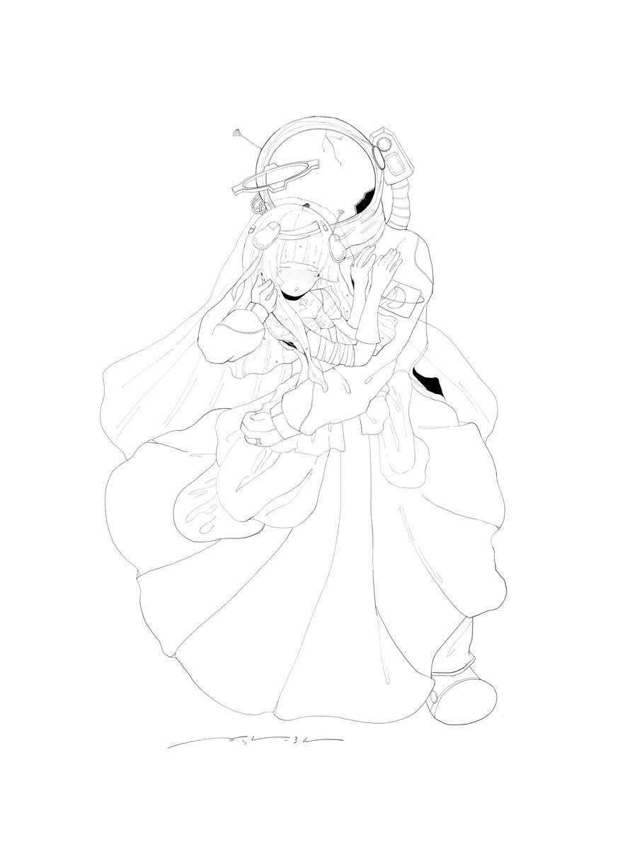 とってもかわいい線画もみてください、線画、すきだよ……。 