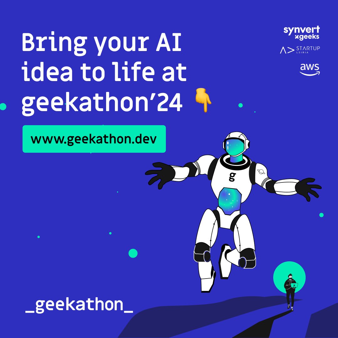 xgeeks (@xgeeksio) on Twitter photo Think you can drop a prompt that blows us away? 👀 Submit your wildest ideas below, and the BEST one gets you a free ticket to geekathon24'! 🎟️
Ready… set… PROMPT! 🚀
You don't want to miss this chance! 🚀Let’s see what you’ve got! 👀
#xgeeks #geekathon24 #AIhackathon #Leiria Think you can drop a prompt that blows us away? 👀 Submit your wildest ideas below, and the BEST one gets you a free ticket to geekathon24'! 🎟️
Ready… set… PROMPT! 🚀
You don't want to miss this chance! 🚀Let’s see what you’ve got! 👀
#xgeeks #geekathon24 #AIhackathon #Leiria
