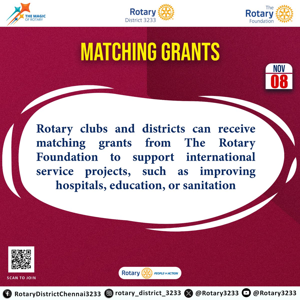 Rotary3233's tweet photo. MATCHING GRANTS

#Rotary #Rotary3233 #PeopleOfAction #RotaryInternational #HistoryofRotary #RotaryHistory https://t.co/3iMPwJdX9q