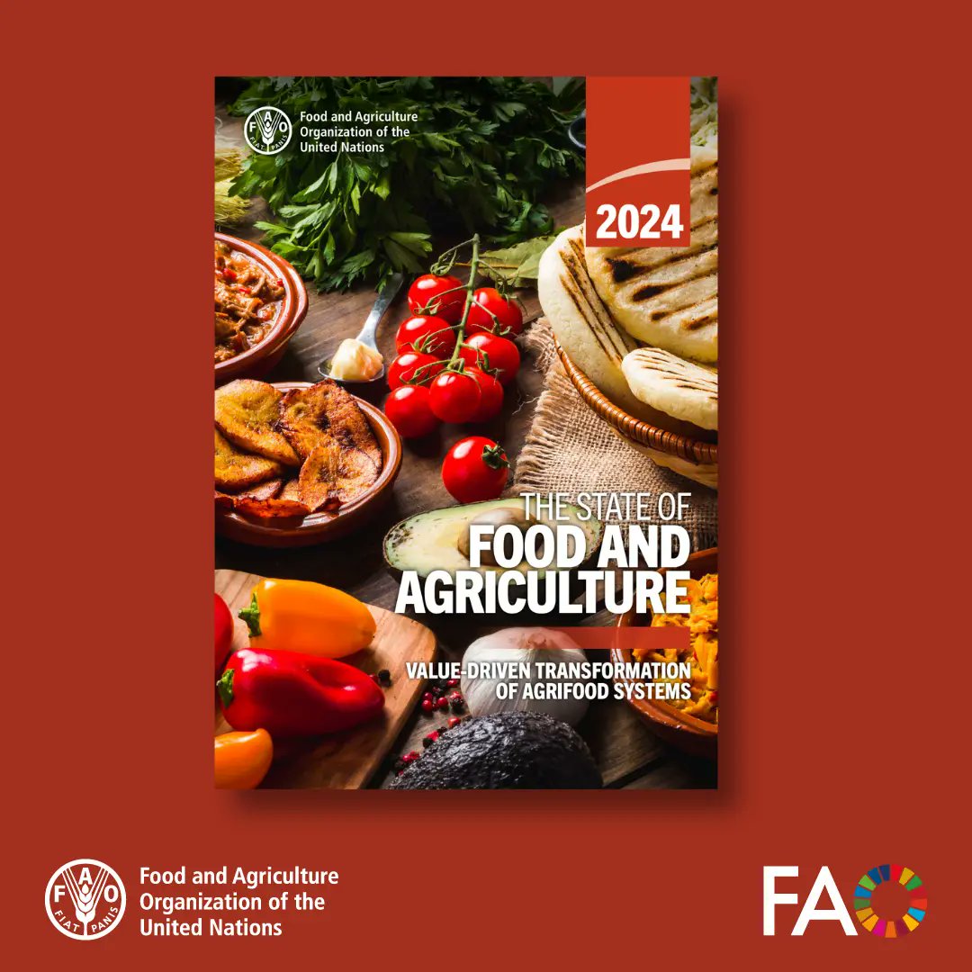FAO Knowledge (@faoknowledge) on Twitter photo 📢 Out now!
<a href="/FAO/">Food and Agriculture Organization</a>'s report The State of Food and Agriculture 2024 uncovers the #TrueCostOfFood in order to make agrifood systems more inclusive, resilient and sustainable.
📕 Read the report ➡️ bit.ly/4fjncne
#SOFA2024 #TrueCostAccounting 📢 Out now!
<a href="/FAO/">Food and Agriculture Organization</a>'s report The State of Food and Agriculture 2024 uncovers the #TrueCostOfFood in order to make agrifood systems more inclusive, resilient and sustainable.
📕 Read the report ➡️ bit.ly/4fjncne
#SOFA2024 #TrueCostAccounting