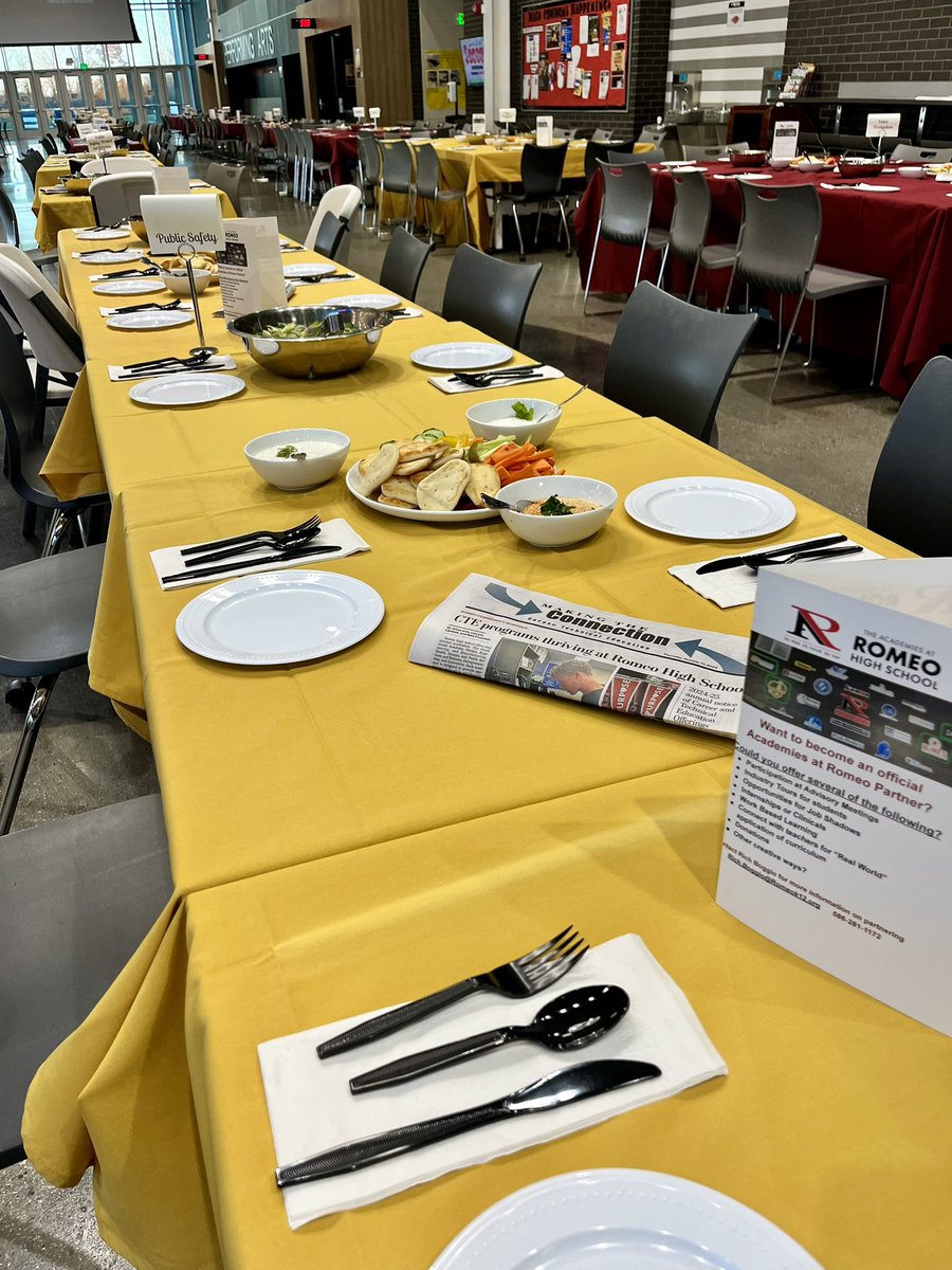 Happy and humbled after last night’s  advisory meeting. Our partners offer and do so much for our Romeo programs. A huge thank you to our dedicated culinary program and teachers that truly shined and were raved about. Your hard work, passion, made the evening!
