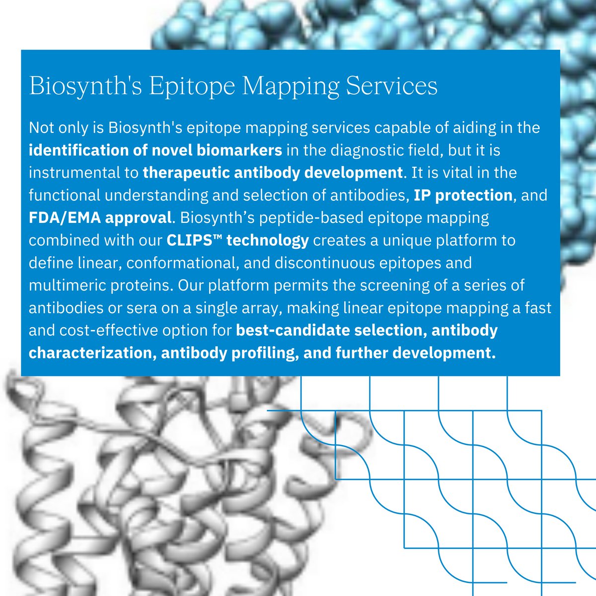 BiosynthGroup's tweet image. Part 1/4 Discover the power of Biosynth&apos;s #epitopemapping services in #diagnostics, #research and #vaccine discovery. Visit our webpage for more information about our services t.ly/g8Qh9

#epitopes #antibodycharacterization #IntellectualProperty