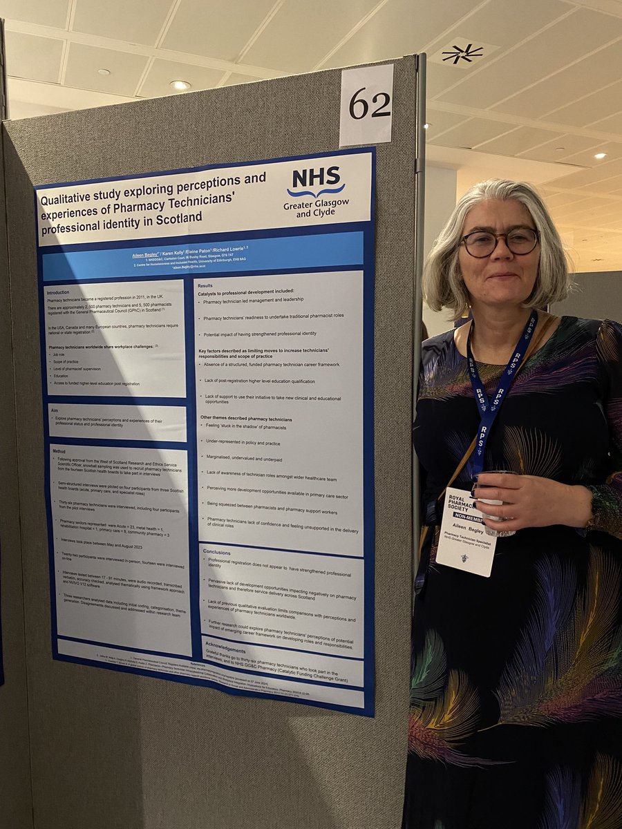 Audrey Thompson (@greenslates) on Twitter photo <a href="/BegleyAileen/">Aileen Begley</a> from <a href="/NHSGGCPharmacy/">NHSGGC - Pharmacy Services</a> presenting her poster on perceptions and experiences of pharmacy technicians’ professional identity in Scotland <a href="/rpharms/">Royal Pharmaceutical Society</a> conference. #rpsconference2024 <a href="/BegleyAileen/">Aileen Begley</a> from <a href="/NHSGGCPharmacy/">NHSGGC - Pharmacy Services</a> presenting her poster on perceptions and experiences of pharmacy technicians’ professional identity in Scotland <a href="/rpharms/">Royal Pharmaceutical Society</a> conference. #rpsconference2024