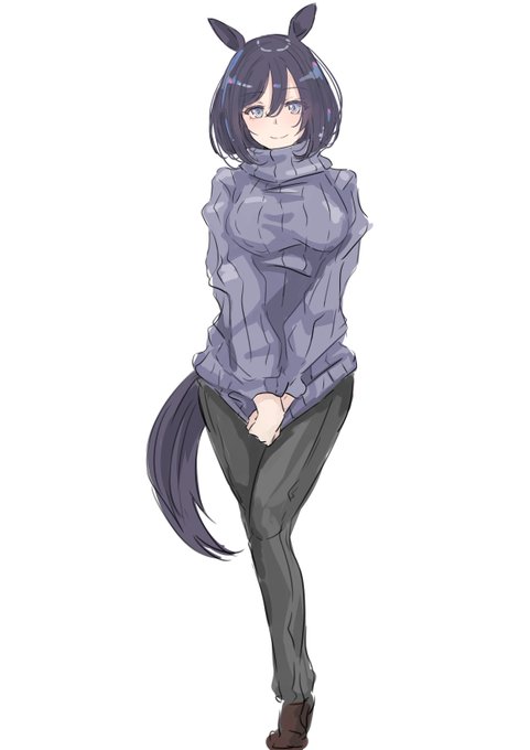 寒くなったのでニットウマ娘でも描くかねぇ。 