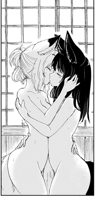 『忌み狐』最終話が公開されました(R-18)https://t.co/2mzApg1oNv #深草や 
さて…2017年末から不定期に連載をさせていただいていた本作もこれにて完結です!狐遊郭クソデカレズ物語の結末、見届けてくれ…ただいま全話無料公開中!! 