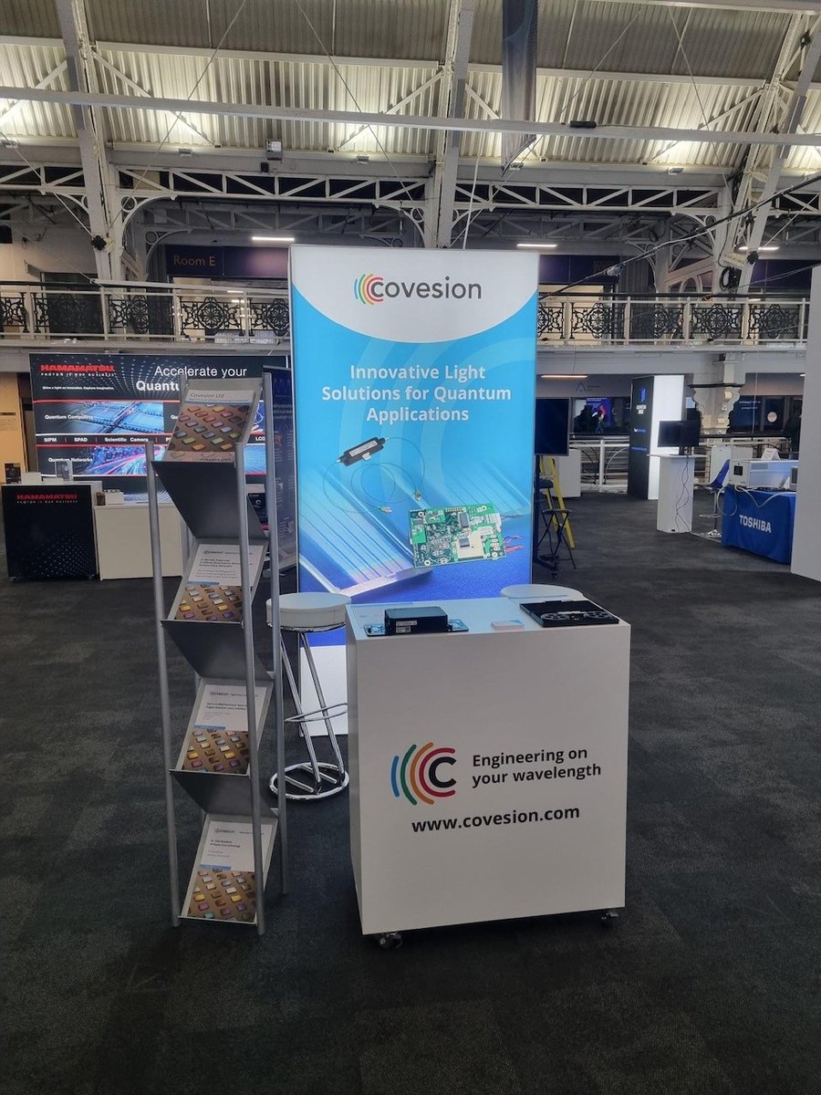 _Covesion's tweet photo. Excited to be exhibiting at the UK National Quantum Technologies Showcase today at the Business Design Centre, London! Join Professor Corin Gawith, Dr RongRong Xu, and Dr Stuart Coomber at our stand to discuss quantum innovation. #Covesion #UKNQTP #QuantumTech #IUK_Connect #EPSRC https://t.co/86DhB5tWNI