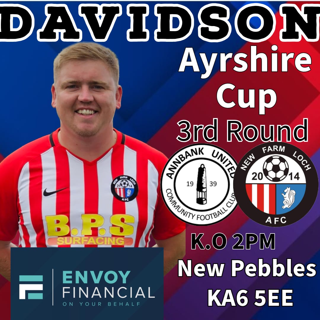 New Farm Loch AFC (@newfarmlochafc) on Twitter photo We are back in action this weekend and it's a really tough <a href="/AyrshireAFA/">Ayrshire Amateurs</a> Cup tie against <a href="/AnnbankUtdCFC/">Annbank United Community Football Club</a>
If you can get along ad support the lads 🔴⚪️🔵
<a href="/SMMediaEnt/">SM Media</a>
<a href="/scottish_aff/">AmateurFixturesResultsSCO</a>
<a href="/KadikoiBar/">The New Kadikoi Bar</a> We are back in action this weekend and it's a really tough <a href="/AyrshireAFA/">Ayrshire Amateurs</a> Cup tie against <a href="/AnnbankUtdCFC/">Annbank United Community Football Club</a>
If you can get along ad support the lads 🔴⚪️🔵
<a href="/SMMediaEnt/">SM Media</a>
<a href="/scottish_aff/">AmateurFixturesResultsSCO</a>
<a href="/KadikoiBar/">The New Kadikoi Bar</a>