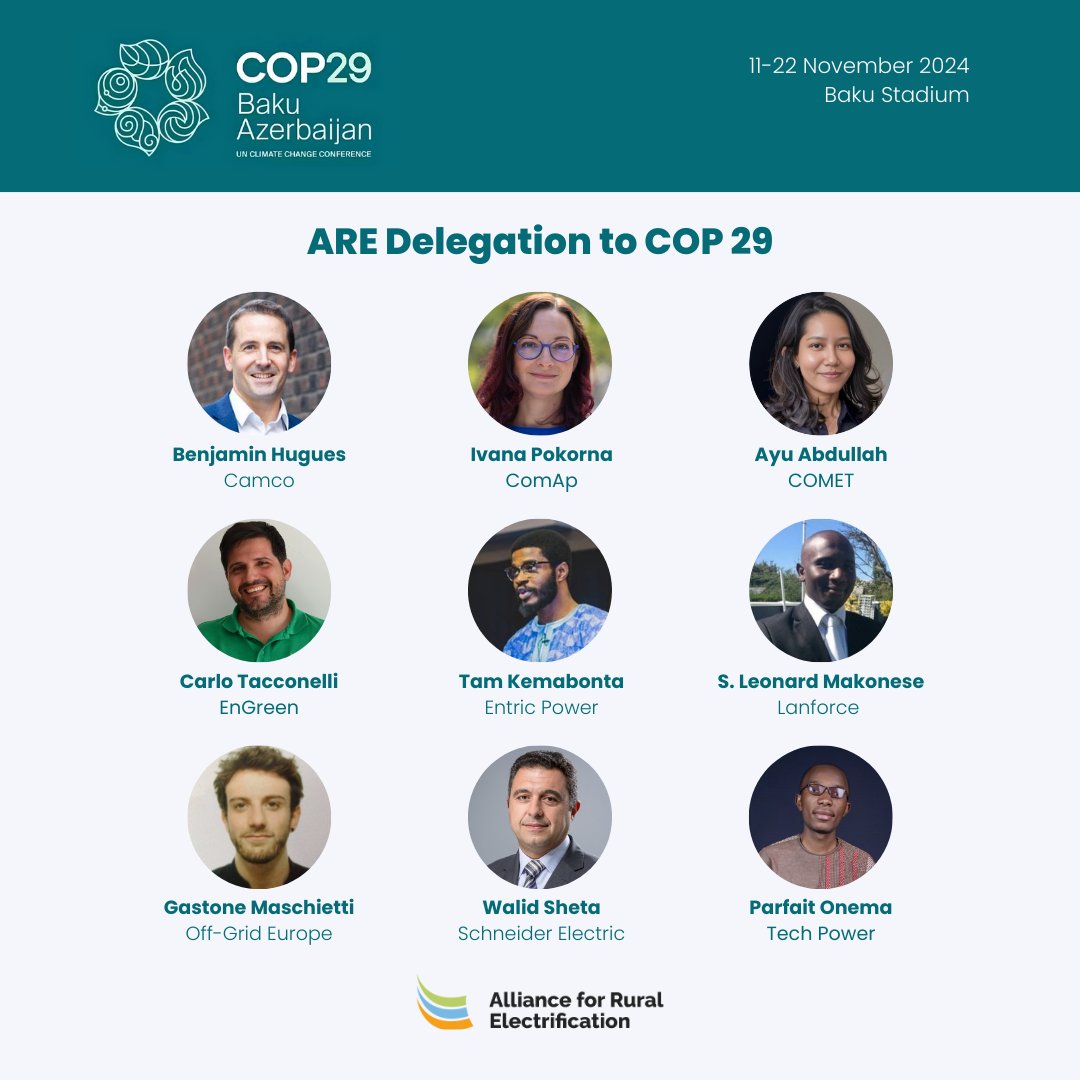 We are ready to drive the conversation on sustainable energy solutions with a powerful delegation at COP29 Azerbaijan 💪

Let's connect in Baku from 11-22 November!