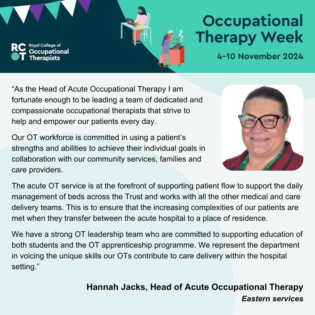 It’s #OccupationalTherapyWeek!

Throughout the week, we’ll be sharing quotes from some of our amazing occupational therapists to highlight the vital work they do to help you live your best life at home, at work, and everywhere else.

#OTWeek