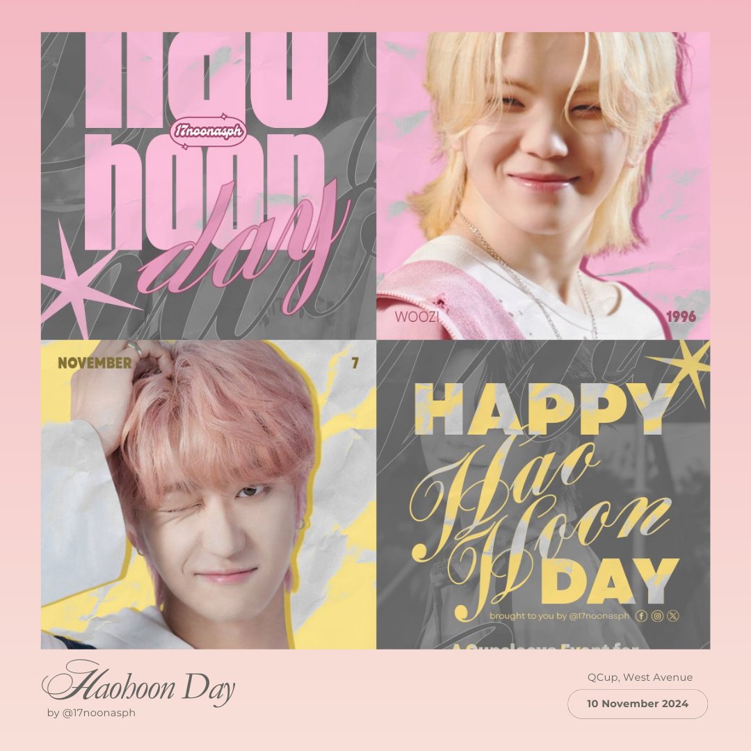 #8StarsFashionWeek by @for_seominghao
↳ 9 Nov
↳ Kape Light Recto

#HappyHAOHOONDay by <a href="/17noonasph/">haohoon cse 📌</a>
↳ 10 Nov
↳ QCup, West Avenue x.com/messages/media…