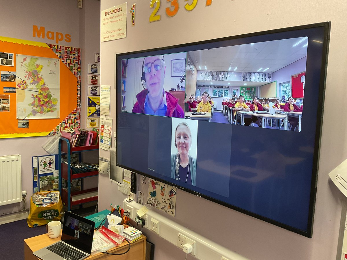 MrCStJames's tweet photo. We feel very humbled to speak with Olena this morning from #Ukraine with @EuropeanMission as part of our #ServiceTeamDay in @StJamesYear6 @StJamesChorley
We will thinking later about how we can help and encourage some of the children there. https://t.co/B3H9kEumqU