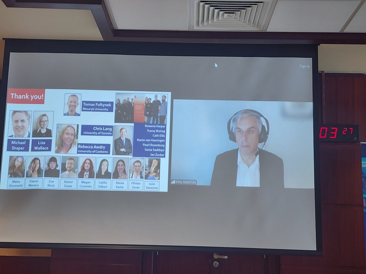 Phil giving a shout out to amazing colleagues he's worked with on #academicintegrity <a href="/MScMedEd/">Medical Education Swansea</a> <a href="/ZayedUni/">Zayed University</a> <a href="/TFoltynek/">Tomáš Foltýnek</a> <a href="/michaeldraper/">michaeldraper</a>