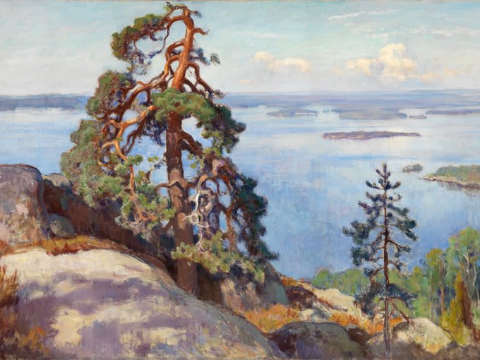 Finnish painter #EeroJärnefelt born #OnThisDay in 1863, was inspired by nature. Over his artistic career of more than 60 years, many of his paintings depict details of nature and weather, in particular in Finland🌲Learn more➡️bit.ly/3GDjHqz