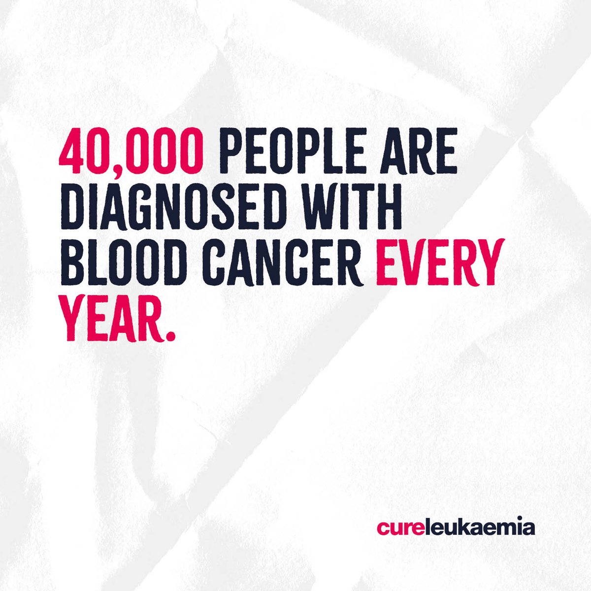 CureLeukaemia's tweet photo. Every year, 40,000 people are diagnosed with blood cancer in the UK. That’s over 100 people every single day whose lives are changed. But together, we can make a difference. Whether it's through support or raising awareness, your help can bring us closer to finding a cure. https://t.co/5VGB8VRPgy
