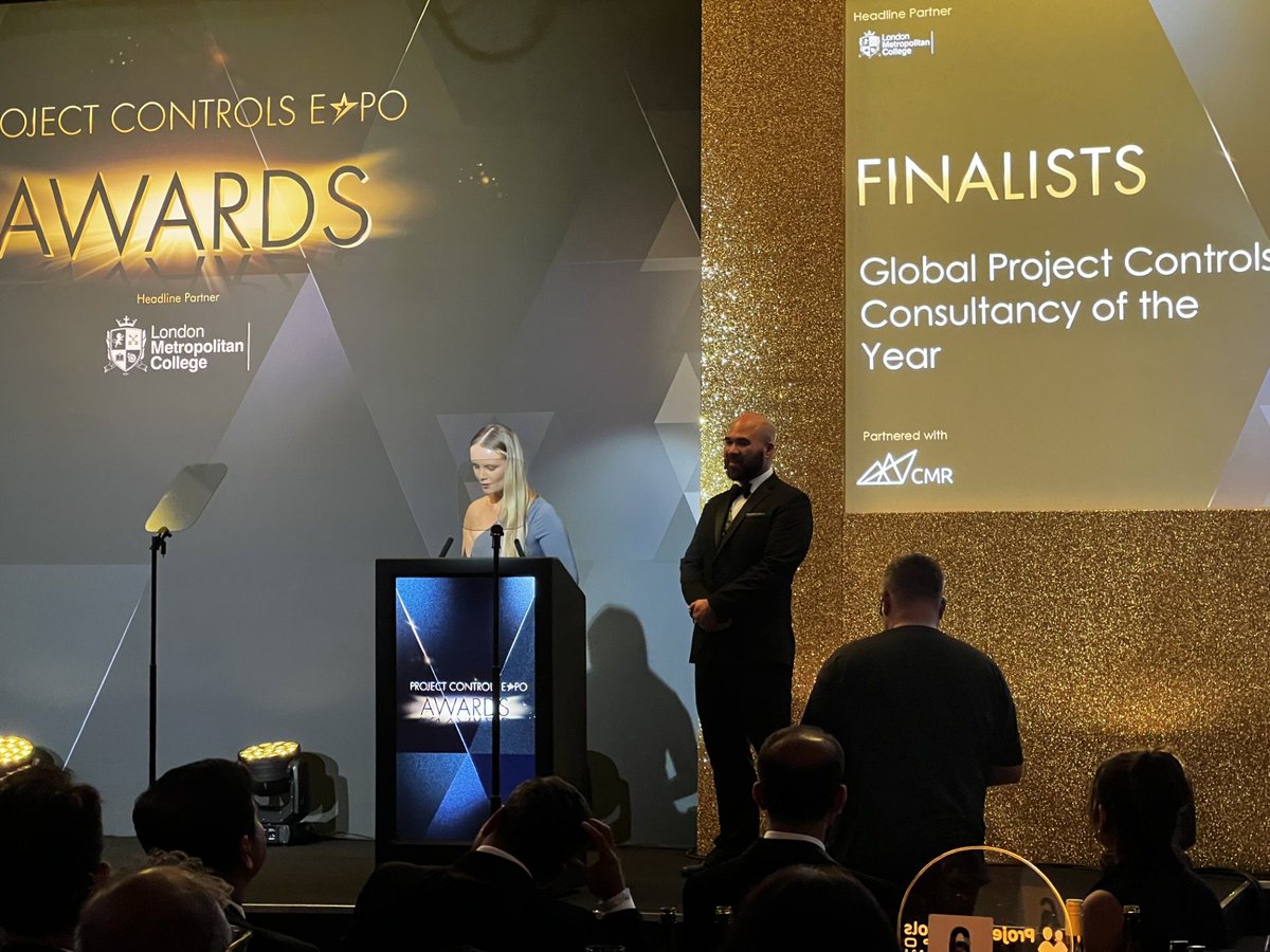CMRconnect's tweet photo. 🎉 Amazing #ProjectControlsExpo UK! 🎉 Thrilled to be Small Business of the Year finalists, with an award entry, presentation, and sponsorship! Huge thanks to our team &amp; shoutout to Dan Craven for his stellar talk on the Parliament Restoration 🏛️ #PCEUK2024 https://t.co/MvjduWXj8s