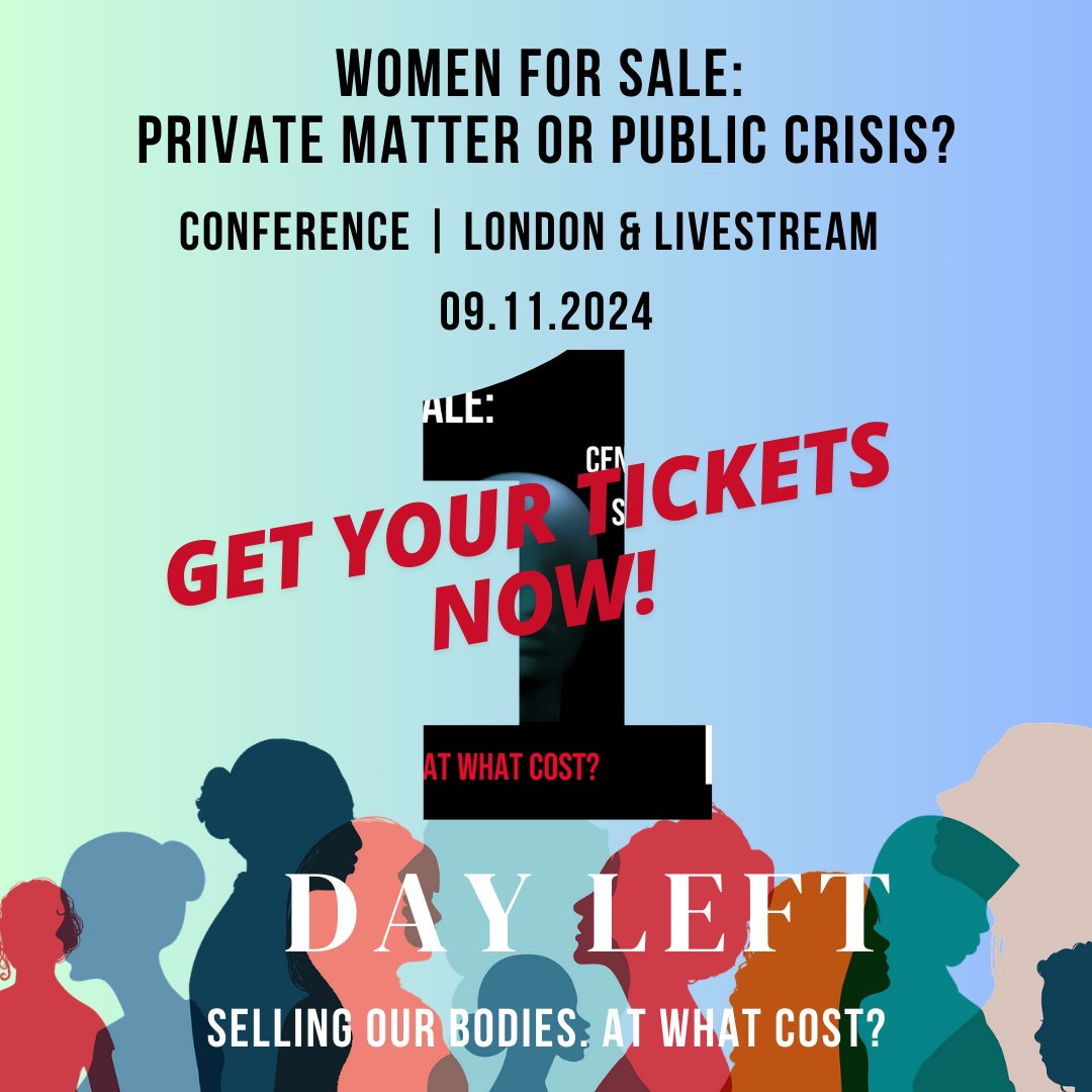 Our conference in London (and via free livestream) is TOMORROW (Saturday 9 November)! It is the perfect antidote to all the positive propaganda about “sex work” and surrogacy. With a brilliant line up of speakers – both survivors of the sexploitation and surrogacy industries, and