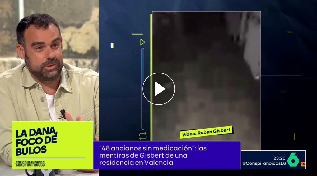 El mismo sinverguenza de la Sexta que habla de cadaveres visualizados por la guardia civil en el parking de bonaire… va a conspiranoicos de la Sexta a hablar de BULOS DE LA DANA y dice "a nosotros no nos la cuela"
ES EL MISMO Y NO SE PONE NI COLORAO
¿Apostamos a que borran las