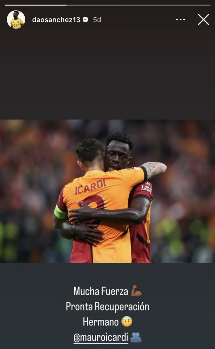 PesindeyizApp's tweet photo. Davinson Sanchez: "Güçlü ol ve çabuk iyileş kardeşim 💪🏻🫂” https://t.co/0g4AVjr3be