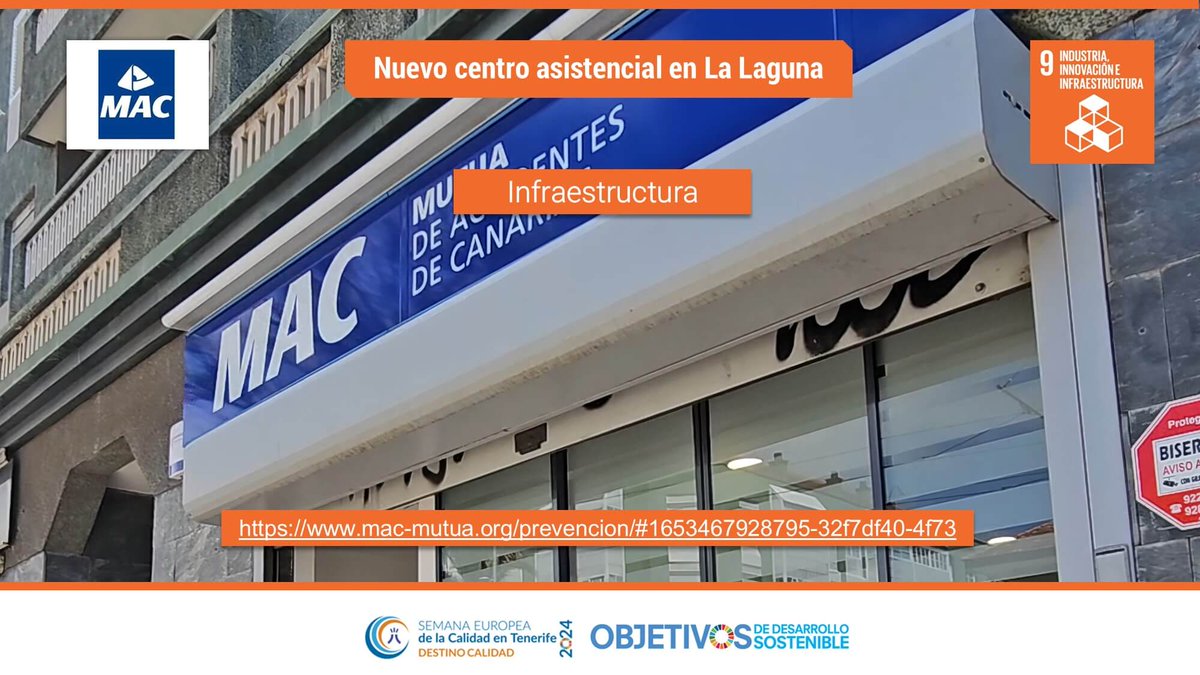 CalidadTenerife's tweet photo. #PanelODS Nuevo centro asistencial en La Laguna
🟦 #ODS: 9
➡️ Mutua de Accidentes de Canarias (MAC) @MutuaMAC
#SEC2024
https://t.co/e71VLjv3Wt https://t.co/FgmMqFJYSi
