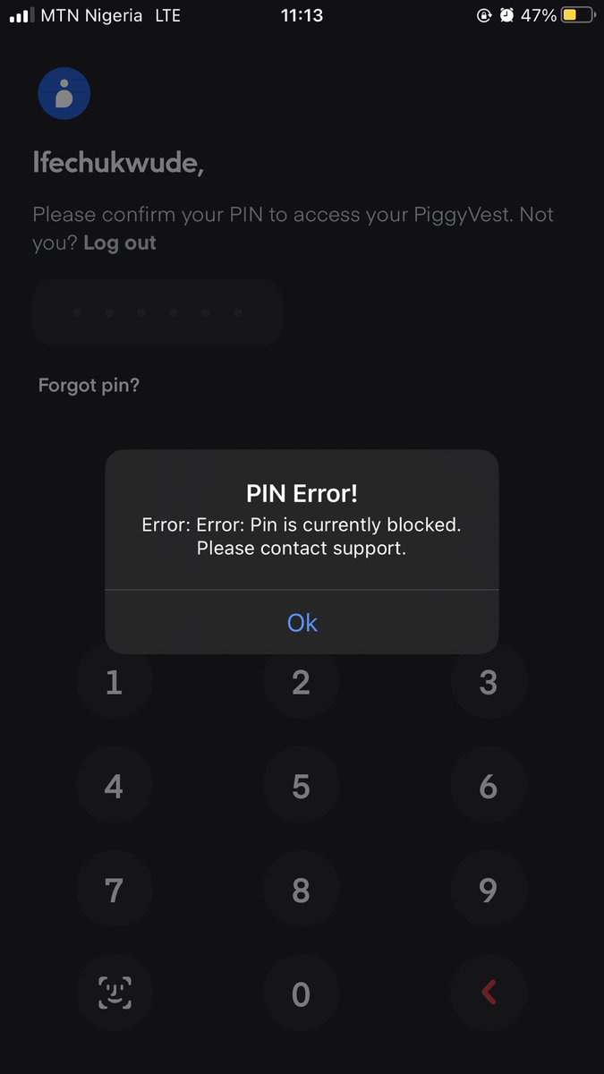 Ifendy3's tweet photo. @PiggyBankNG I can’t acess my account!!! https://t.co/zWSvdjyqsB