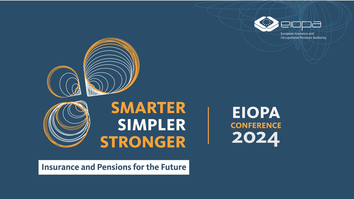 📢 ❗ EIOPA’s conference is around the corner. 
Topics like #Supervision, #Pensions and #SavingsGap, or the use of #AI, will fuel thought-provoking discussions on how to make the #insurance and #pensions sectors smarter, simpler and stronger.

👇europa.eu/!vpxfxw