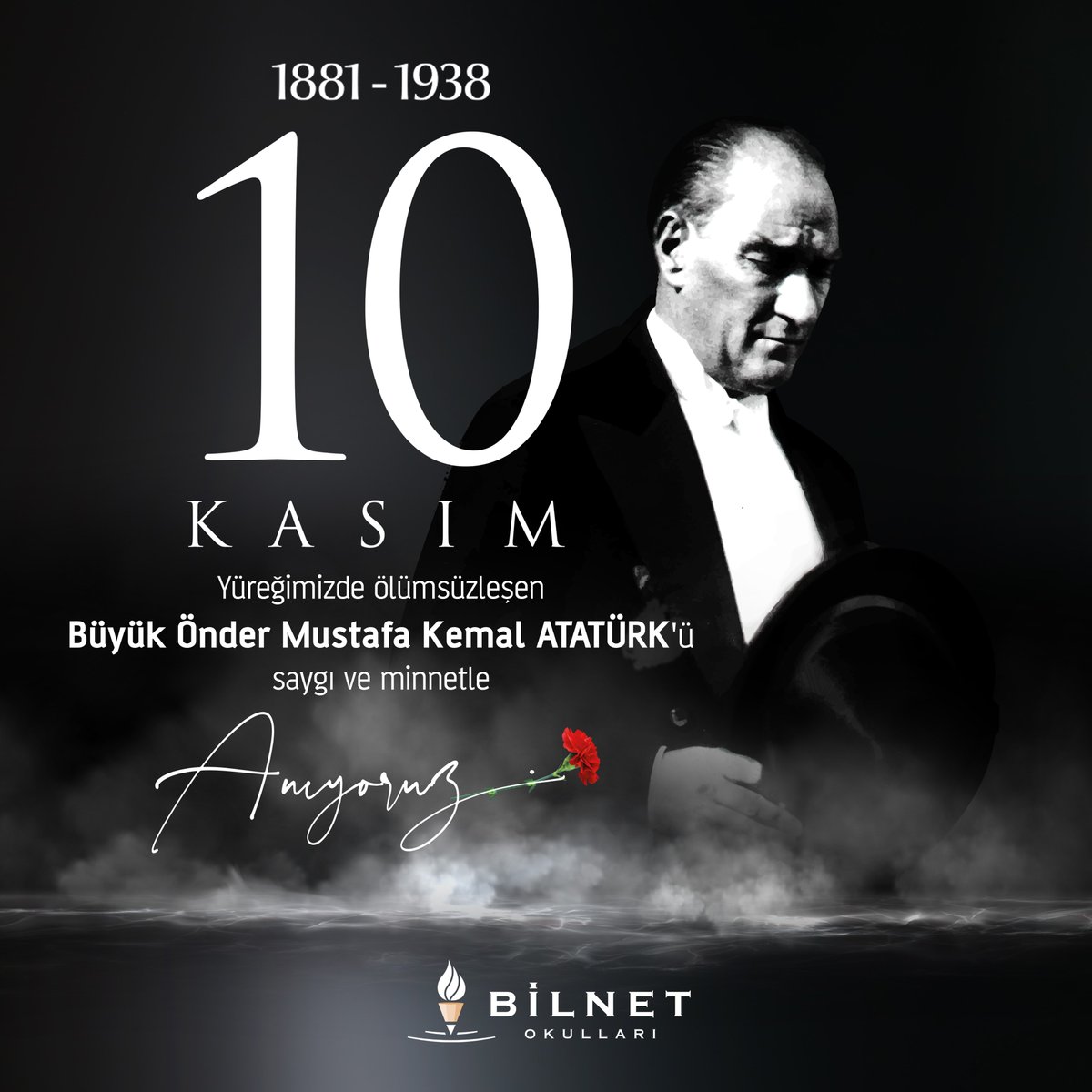 10 Kasım

Bilnet Okulları, Türkiye Cumhuriyeti'nin Aziz Kurucusu Mustafa Kemal Atatürk'ü vefatının 86. yıl dönümünde saygı ve özlemle anıyor.

#BilnetOkulları #10Kasım #MustafaKemalAtatürk #Atatürk #Anıyoruz