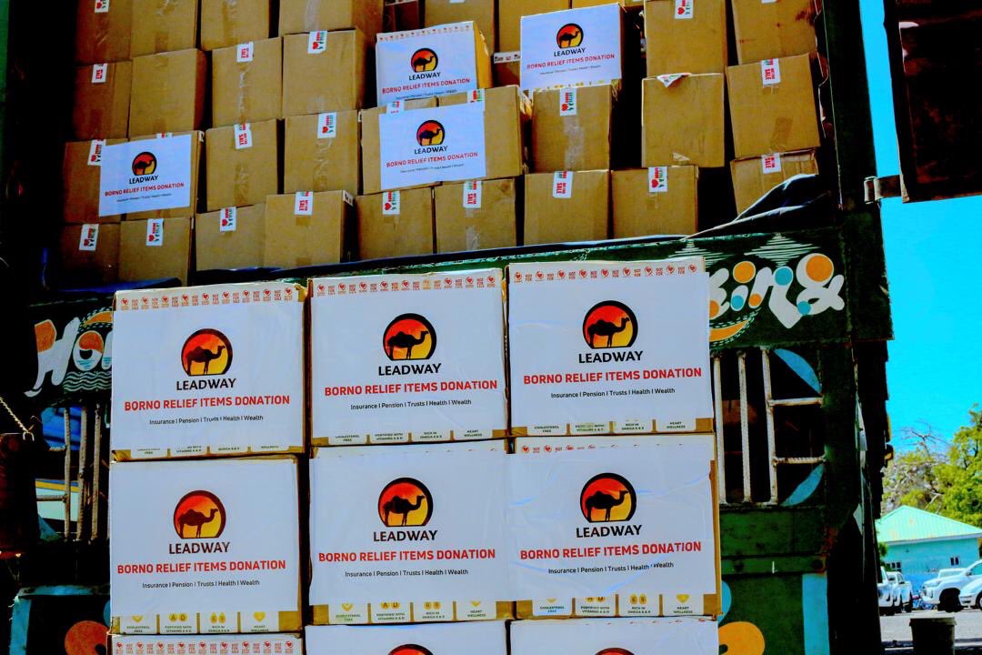 LeadwayInsure's tweet image. When times get tough, #Leadway gets going, standing strong together through the storms. 

We’re sending a big hug to Borno State with our donation of N117 million to support those affected by the recent flooding. We hope this helps lift their spirits.
#StandingStrongWithBorno